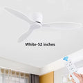 Ventiladores de techo modernos sin luz, motor DC, control remoto, ventiladores de enfriamiento, ventilador de techo de perfil bajo, ventilador silencioso grande para el hogar AC95-260V