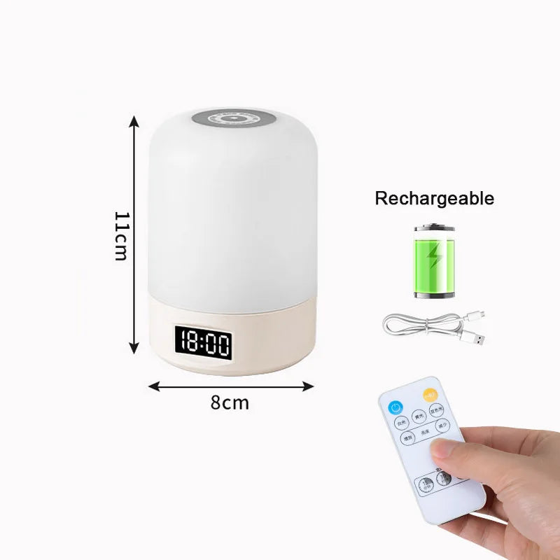 Luz de noche LED regulable para mesita de noche, lámpara de carga de escritorio, lámparas de noche para dormitorio, decoración de iluminación de mesita de noche, lámpara de mesa de lectura LED táctil