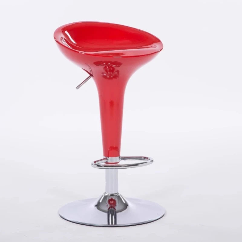 Taburete de Bar Giratorio de Altura Ajustable Silla de Mostrador de Cuero PU Respaldo Reposapiés Taburete Alto de Cocina Moderno Minimalista