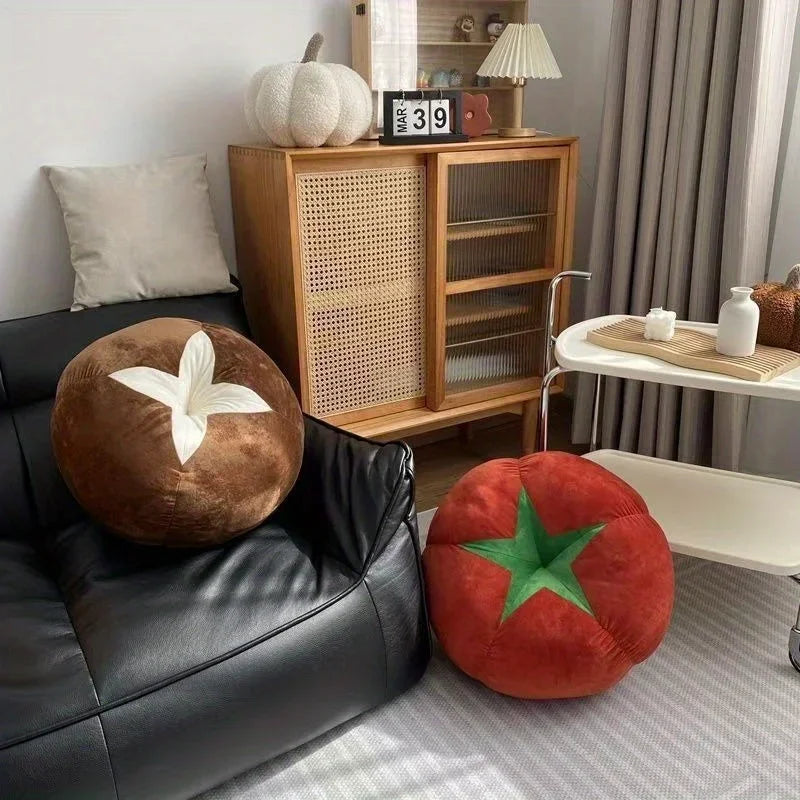 ins creativa seta tomate salón sofá cojín decoración suelo habitación adorno cama ventanal cojín silla