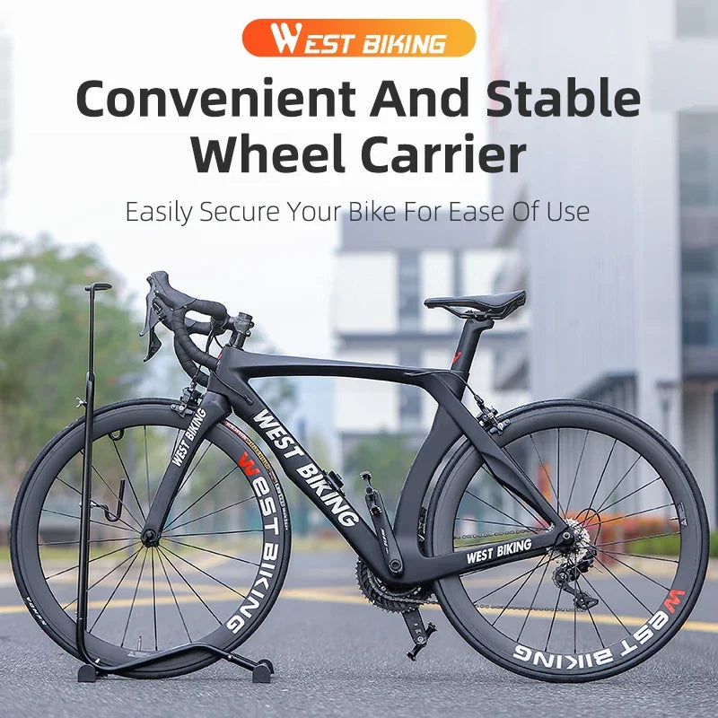 WEST BIKING Soporte de estacionamiento para bicicleta 3 en 1, estante de almacenamiento multifuncional para bicicleta de interior, garaje, soporte de reparación y mantenimiento para MTB y bicicleta de carretera.