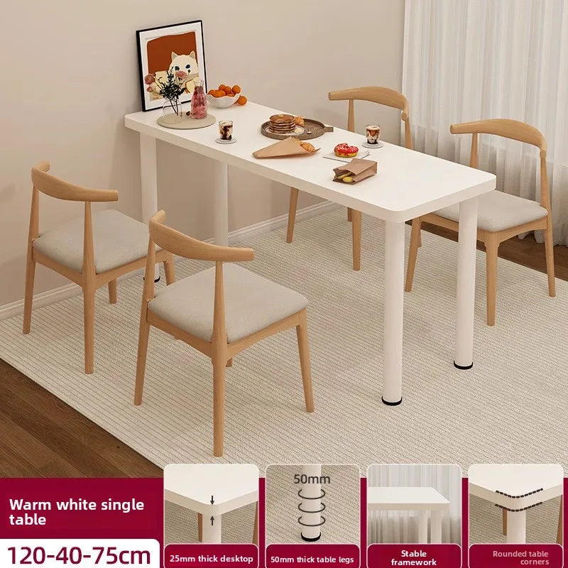 Mesa de comedor Hogar apartamento pequeño Puesto portátil exterior Mesa cuadrada para comer