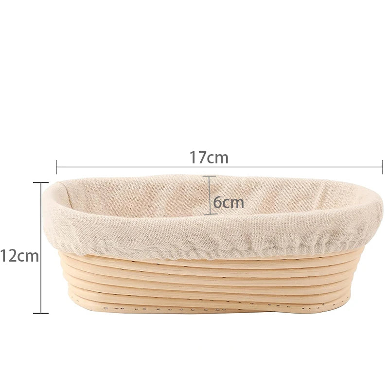 Banneton Bread Proofing Basket Round Oval Sourdough Baskets Bread Baking Dough Rising Ratten Bowls with Liners For Bakery YY087