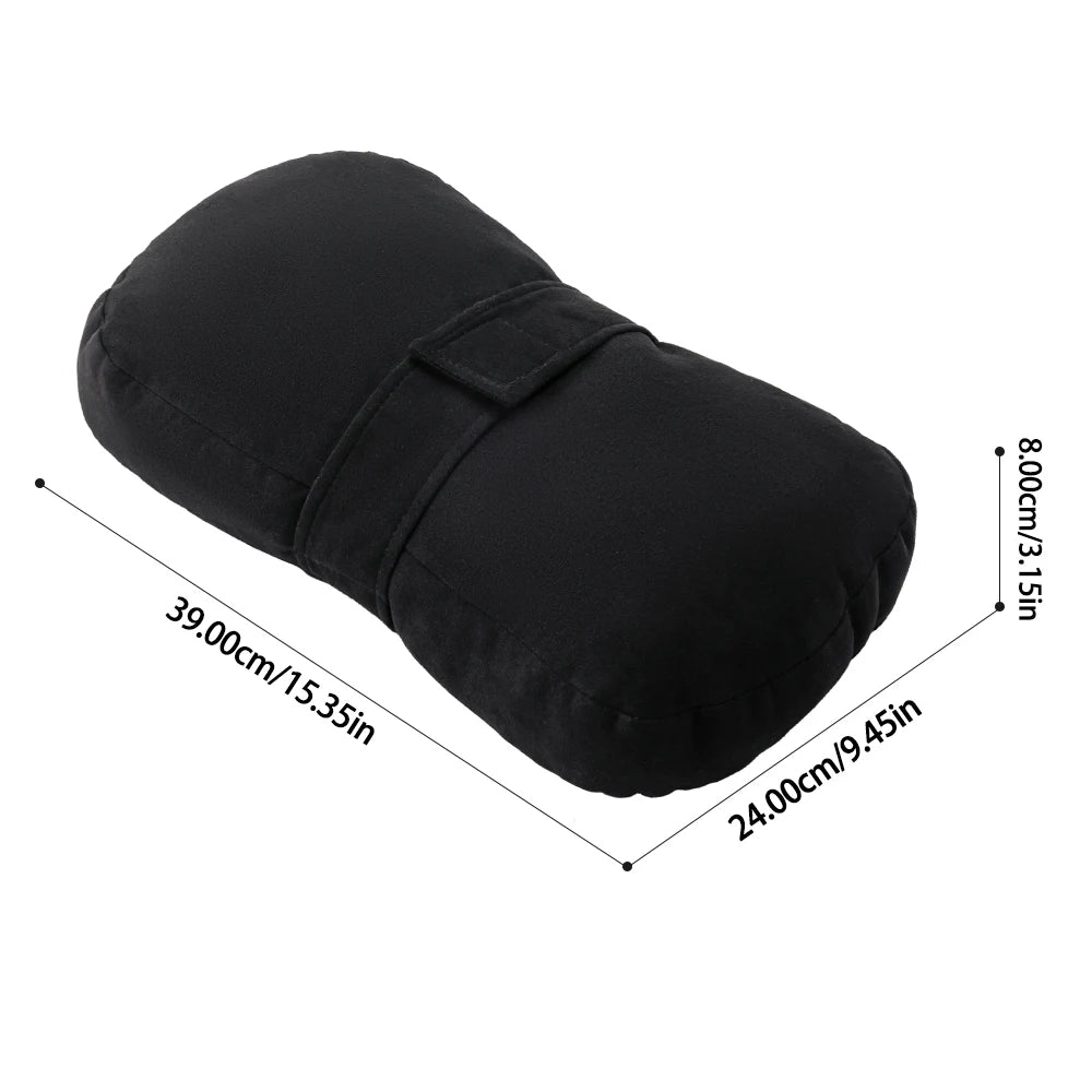 Almohada de rodilla para personas que duermen de lado, almohada de apoyo para piernas para el dolor de cadera y espalda, de felpa, con correa de sujeción y lavable a máquina