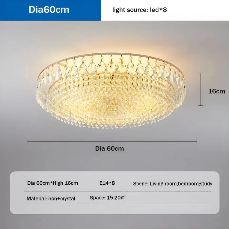Grandes lámparas de techo de cristal LED de lujo para sala de estar, nuevas lámparas colgantes doradas para techo, iluminación de lustre moderna para decoración del hogar