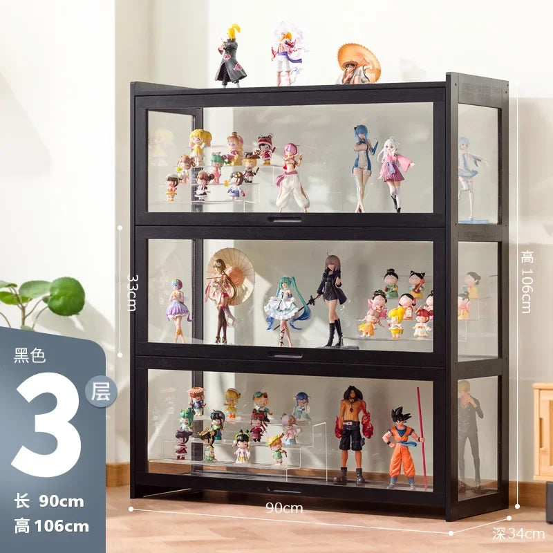 Vitrina de exhibición grande de Lego, figura de acrílico, juguete, adorno, artefacto, vitrina transparente a prueba de polvo, estante de almacenamiento para cajas ciegas