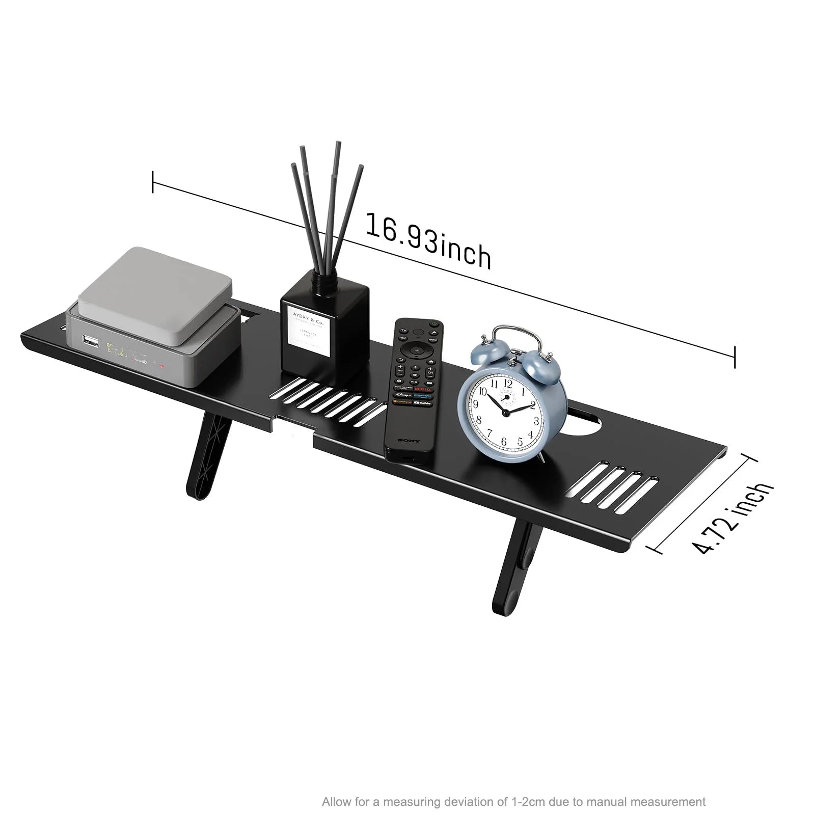Estante plegable para monitor de computadora, soporte para decodificador de TV, estante para monitor, soporte para enrutador, soporte remoto, estante superior para TV