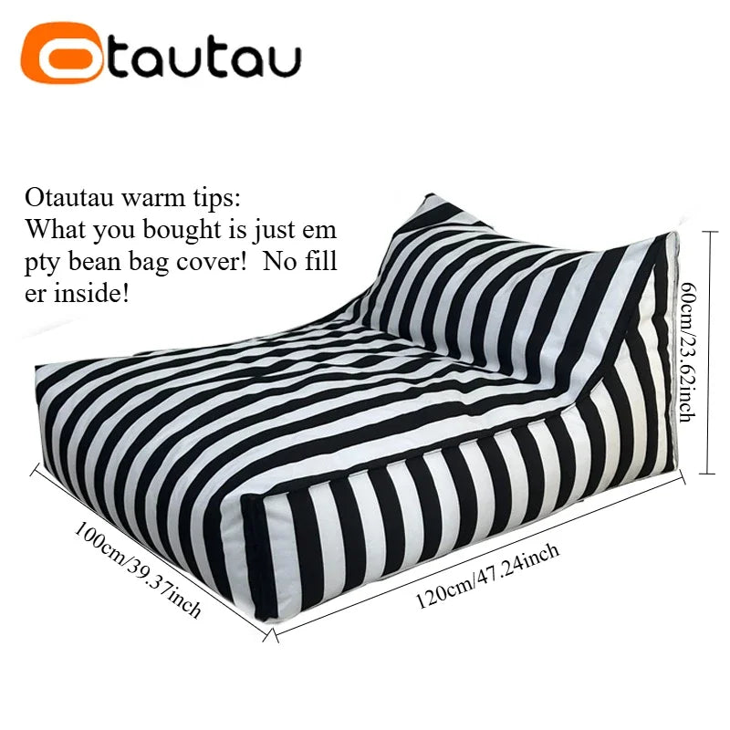 OTAUTAU Funda Impermeable Oxford para Puf Exterior, Tumbona Flotante SF343【¡No Incluye Relleno! ¡Necesita Comprar el Relleno por Separado!】