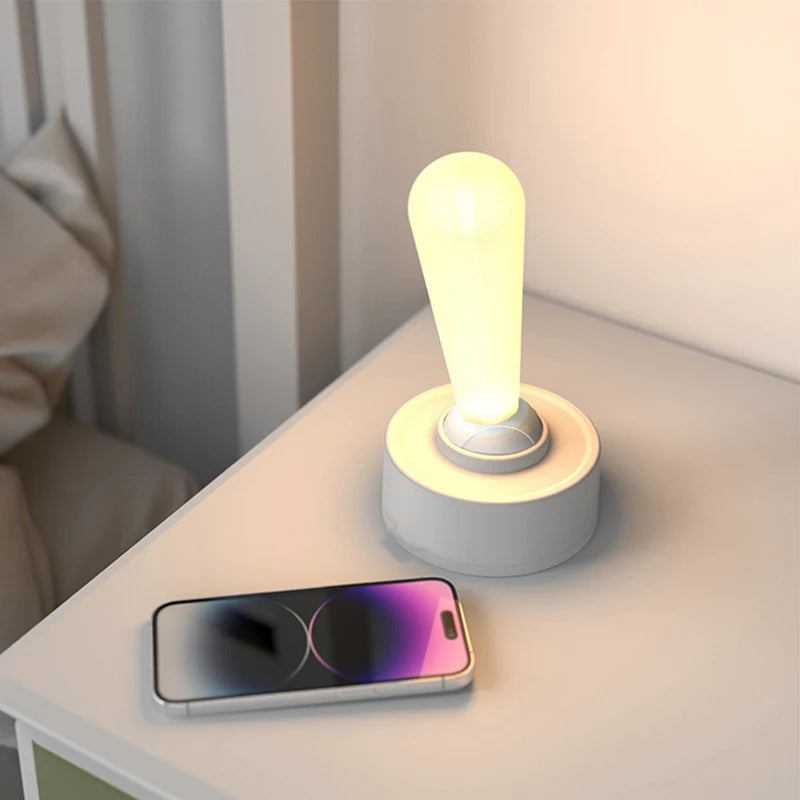 Lámpara de escritorio con luz nocturna creativa, joystick de escritorio, lámpara de ambiente USB para dormitorio interior, mesilla de noche, lámparas de escritorio LED con carga para habitación.