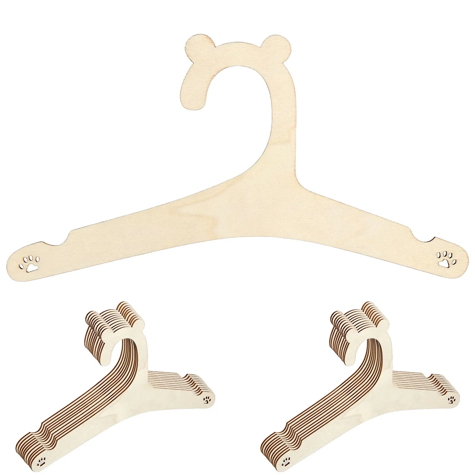 20 Perchas de Madera para Bebés, Lisas, Mini Perchas de Madera para Niños Pequeños, Estante para Ropa, Regalo para Niños, Hogar, Cuarto de Princesas para Niñas, Decoración de Guardería