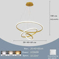 Lámpara Colgante Nórdica de Círculos Sencillos Lámpara de Araña LED de 3 Anillos luces para Comedor Bar Sala de Estar Lámpara de Araña Decoración del hogar tipo Loft