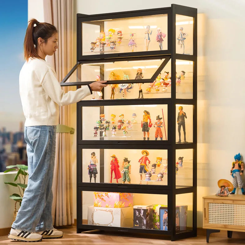 Vitrina de exhibición grande de Lego, figura de acrílico, juguete, adorno, artefacto, vitrina transparente a prueba de polvo, estante de almacenamiento para cajas ciegas