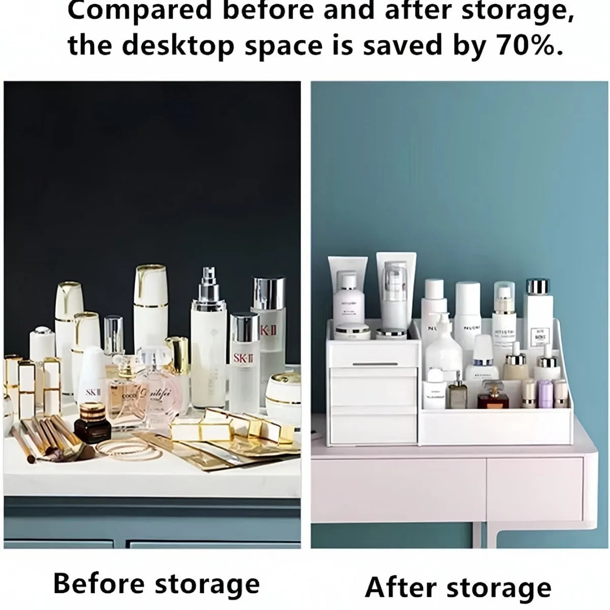 Save space Drawer-type Cosmetics Storage Box Skin Care Products Desktop Dormitory Desk Dressing Table Facial Mask Lipstick Shelf