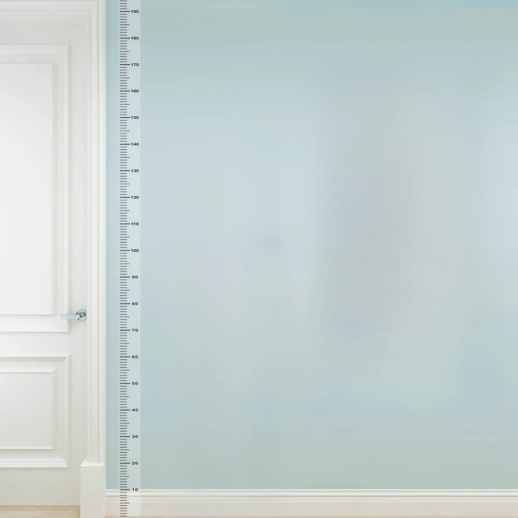 Tarjeta de Medición de Altura de Pared de 2 m - Estilo Moderno, Material de PC Duradero, Escribible y Removible, 2 m Precisos por Hoja | Decoración de Pared