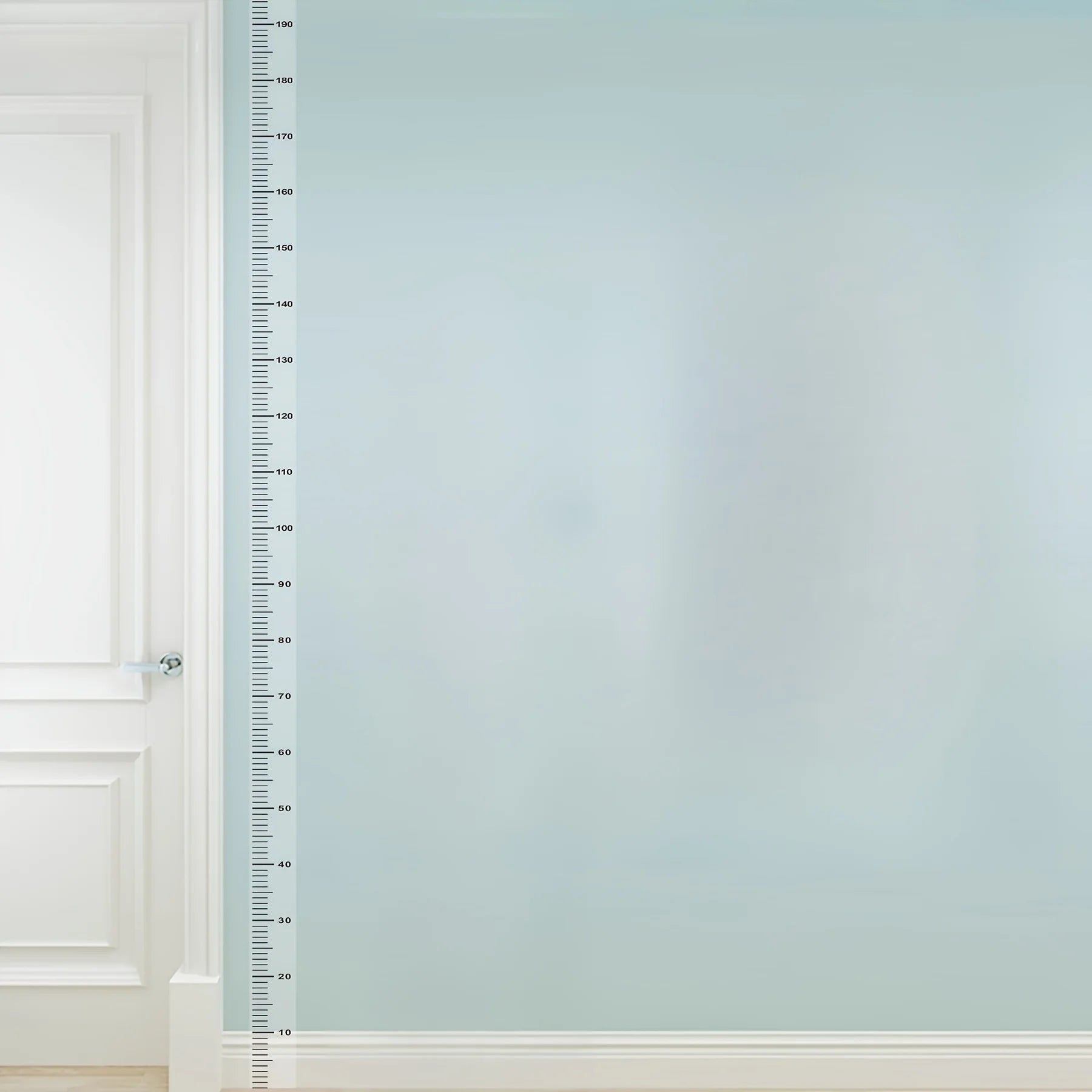 Tarjeta de Medición de Altura de Pared de 2 m - Estilo Moderno, Material de PC Duradero, Escribible y Removible, 2 m Precisos por Hoja | Decoración de Pared