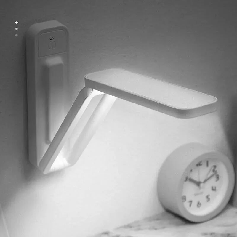 Lámpara de Escritorio LED Plegable Táctil con Control Remoto Lámpara de Pared Regulable Carga USB Oficina Estudio Luz Nocturna de Cabecera