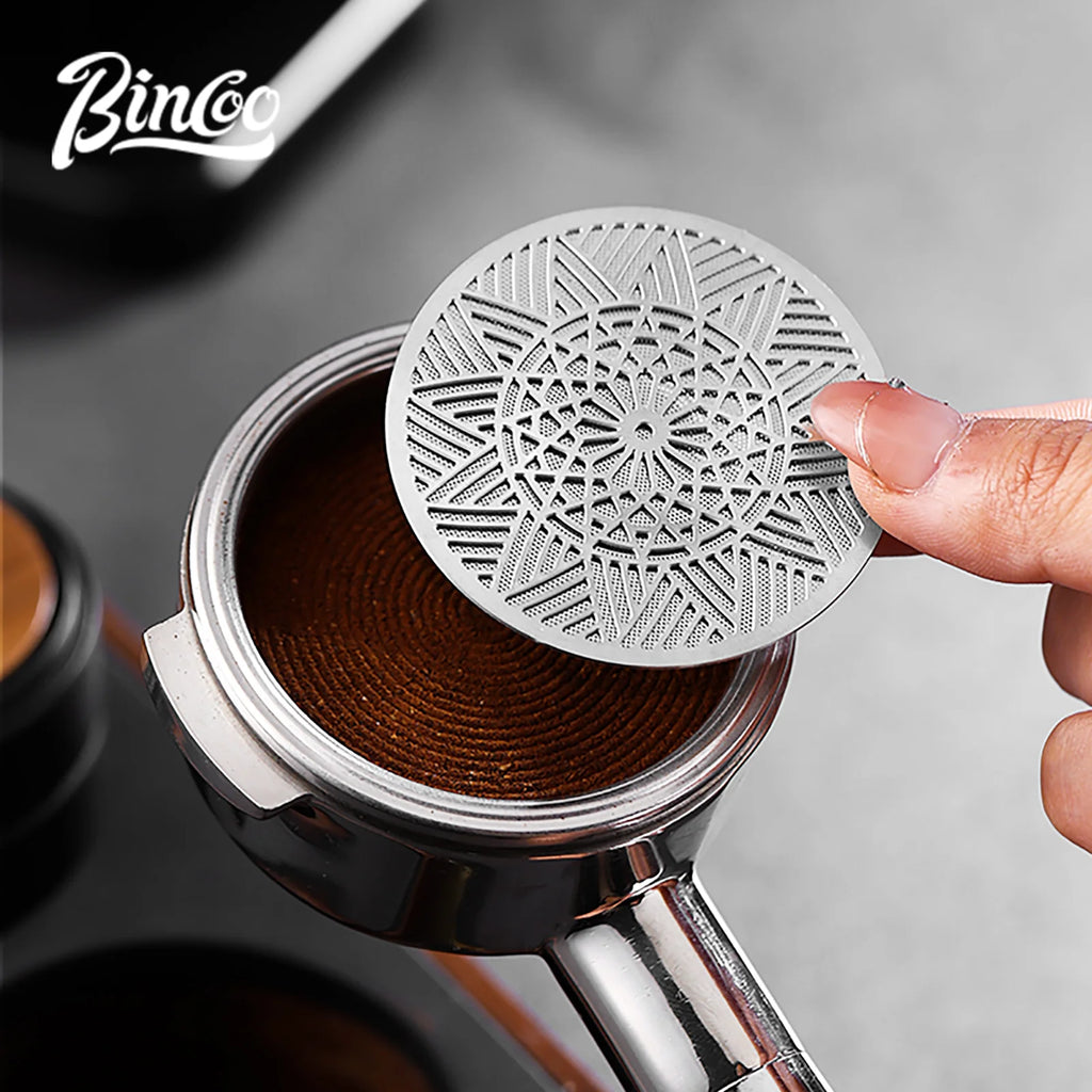 Bincoo 51/58mm Espresso Portafilter Dispersion Plate Stainless Steel Sintered Shower Screen Even Extraction Upgrade Accessories