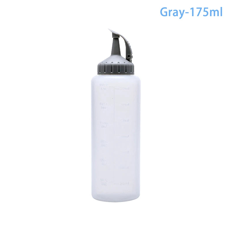 Botellas de condimentos exprimibles grandes de 175ML/350ML con boquillas para ketchup, salsas BBQ, aceite de oliva, dispensador de botellas de salsa exprimible