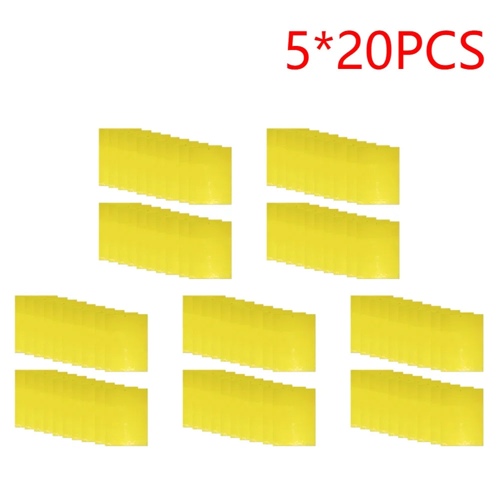 20-200PCS Pegatinas para moscas, atrapa insectos para plantas de exterior, trampa para moscas, trampas adhesivas de doble cara para insectos, trampa para mosquitos, tabla adhesiva