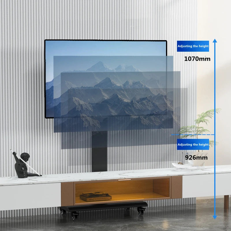 Soporte de TV rodante para televisores de 10-43 pulgadas, carrito de TV móvil portátil con ruedas, soportes de suelo universales con soporte giratorio para esquinas