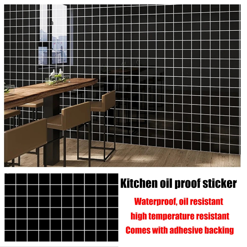 40cm New Marble Kitchen Oil-proof Wall Stickers Self-adhesive Stain-resistant High Temperature Kitchen Wallpaper Home Decorative