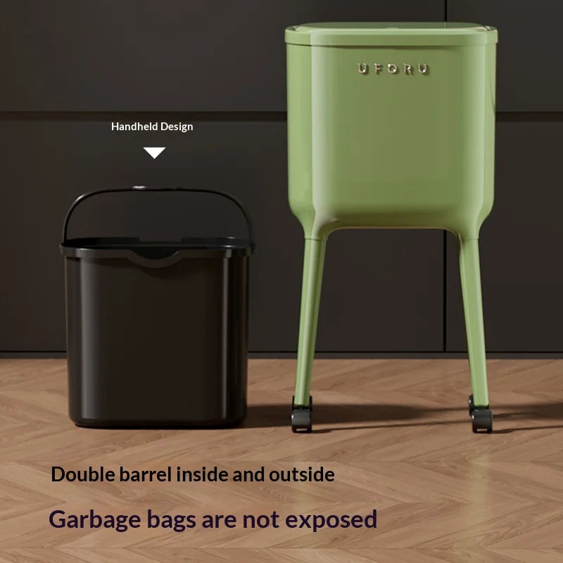 Cubos de basura - Bote de basura con pedal y tapa, gran capacidad, para cocina, baño, sala de estar, cierre suave, para el hogar