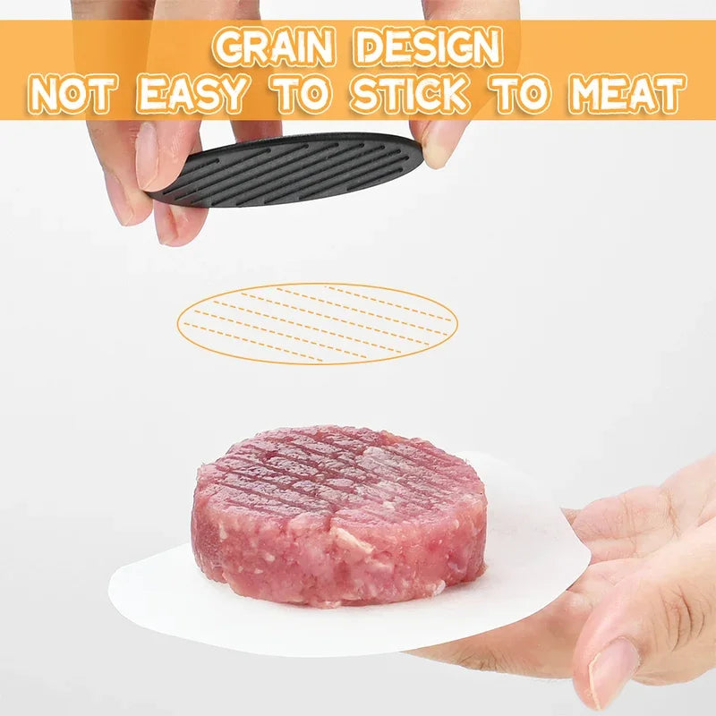 Prensa para Carne de Hamburguesa Redonda Antiadherente para Hamburguesas Rellenas, Molde para Empanadas de Carne a la Parrilla, Accesorios de Cocina