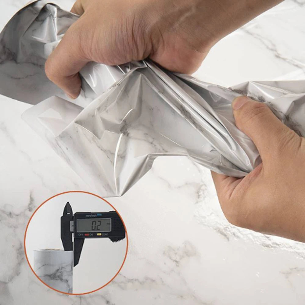 40cm Mármol Papel Pintado Autoadhesivo Armario de Cocina Estufa Encimera Papel de Contacto PVC Impermeable Adhesivos de Azulejos de Renovación de Pared