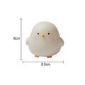 Luz de noche de silicona LED para mesita de noche, ABS, pequeña lámpara de escritorio con forma de pollo, bonita para habitaciones infantiles, dormitorios, con pila de botón, lámparas de noche decorativas