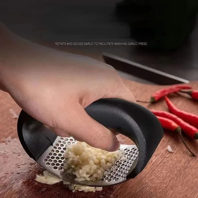 Prensa de ajos de acero inoxidable, triturador manual de ajos, picador de ajos, herramientas para picar ajos, herramientas para frutas y verduras, accesorios de cocina, utensilios.