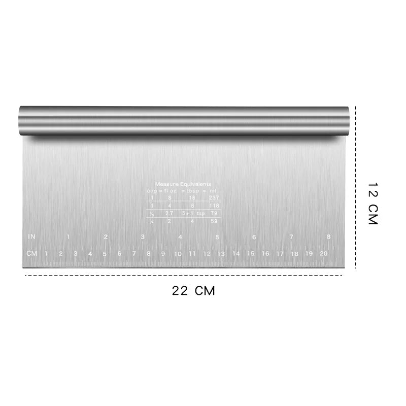 Rascador de acero inoxidable de 6"/8" para tartas, espátulas para masa, glaseado, alisador de bordes, herramientas de decoración de pasteles, accesorios para hornear