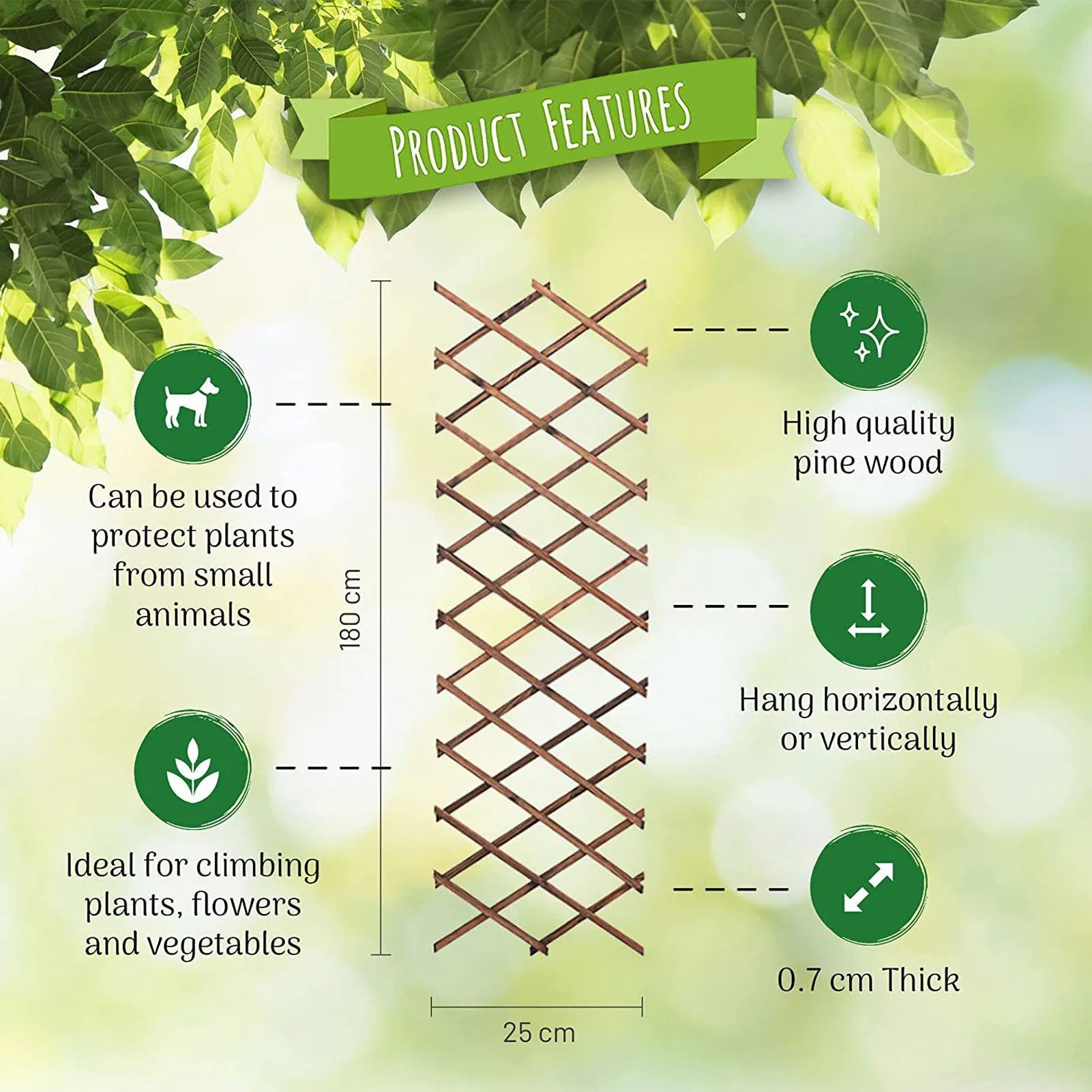 Celosías expandibles para trepar plantas, cerca de pino extensible, soporte para plantas trepadoras, celosías expandibles para trepar plantas