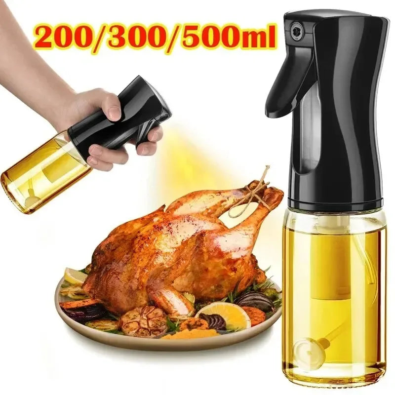 1 ud. Pulverizador de aceite de 200/300/500 ML, pulverizador de aceite de oliva comestible para cocina, pulverizador atomizador de aceite para freidora de aire