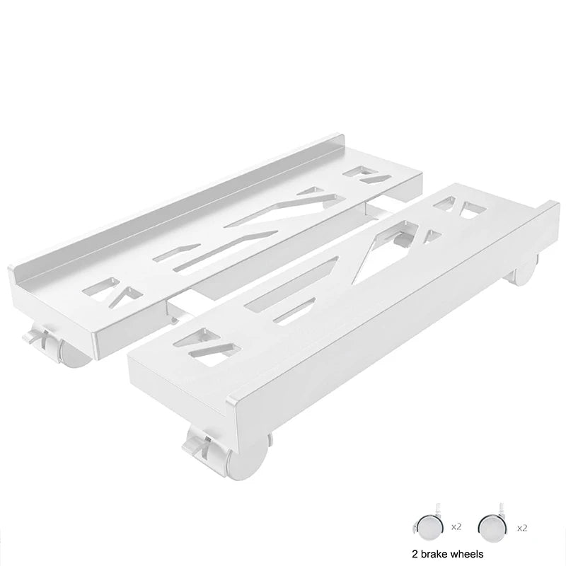 Soporte de torre de computadora ventilado, soporte de torre de PC con 4 ruedas giratorias, se adapta a la mayoría de PC, soporte de CPU debajo del escritorio, carrito de piso para PC, elevador de PC