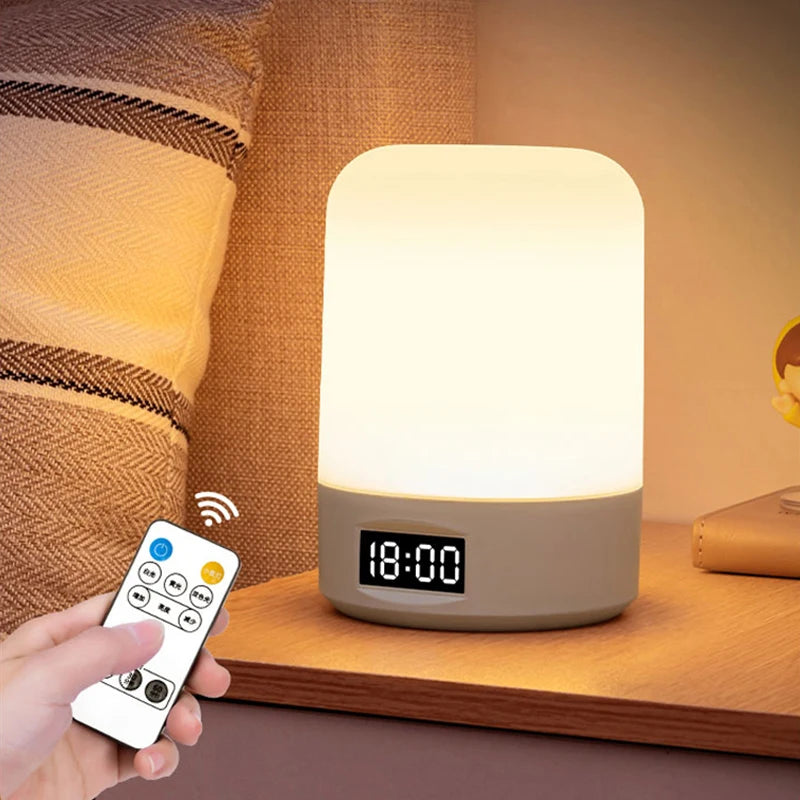 Luz de noche LED regulable para mesita de noche, lámpara de carga de escritorio, lámparas de noche para dormitorio, decoración de iluminación de mesita de noche, lámpara de mesa de lectura LED táctil