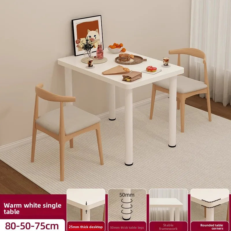Mesa de comedor Hogar apartamento pequeño Puesto portátil exterior Mesa cuadrada para comer