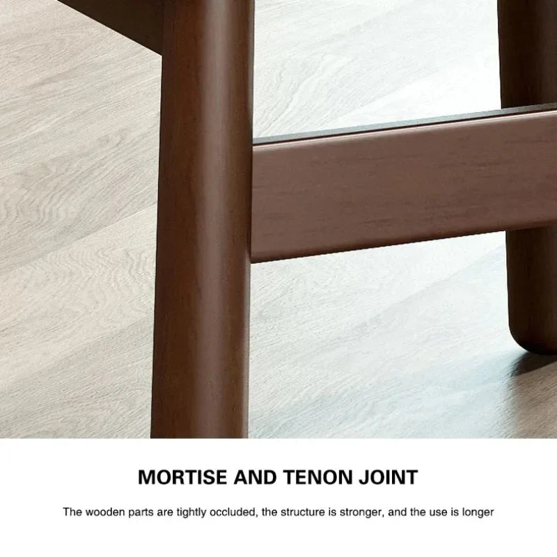 Silla con respaldo de madera maciza, taburete bajo pequeño para sala de estar, silla de comedor antideslizante, taburete para cambiarse los zapatos en el dormitorio infantil