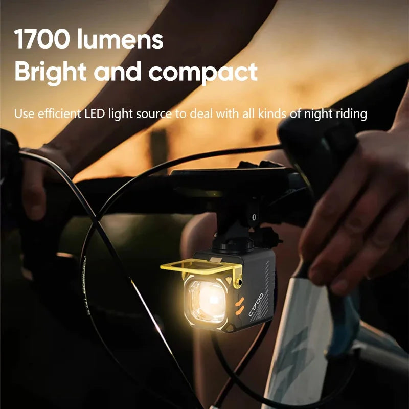 1700 lúmenes ZHIYU faro de bicicleta linterna de bicicleta manillar tipo C MTB carretera luz alta C1700 lámpara delantera accesorios de bicicleta