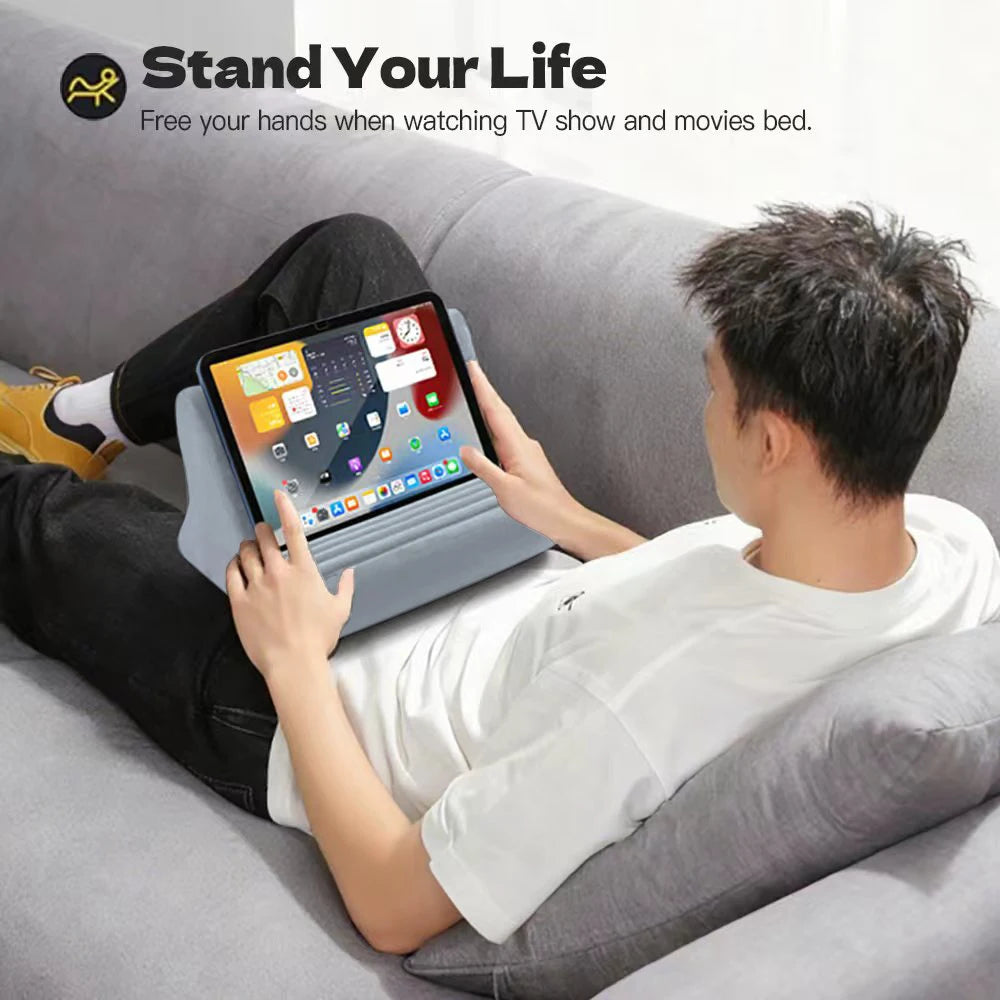 Tablet Pillow Bracket, Multi-Functional Phablet Support Bracket, Portable Multi-Angle Adjustable Electronic Book Reading Bracket