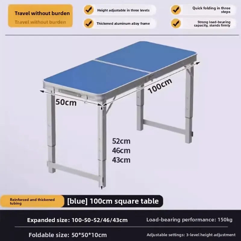 Mesa plegable para puesto, mesa de trabajo portátil plegable para exteriores, mesa y sillas plegables para picnic o mercado nocturno