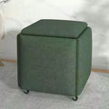 Multi-Functional Rubik's Cube Stool - 5-in-1 Storage Ottoman, Serves as Coffee Table, Dining & Shoe Bench, Nordic Style, silla