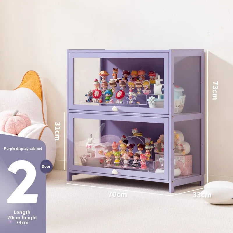 Caja de almacenamiento de figuras, estante de exhibición, caja de almacenamiento a prueba de polvo para bloques de construcción, vitrina para muñecas y figuras