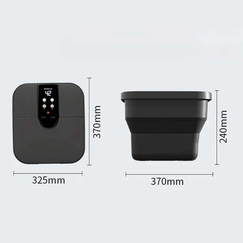 Portable Folding Foot Bath Bathtub Heated Electric Automatic Massage Foot Spa Temperature Control Folding Bucket Home Furniture