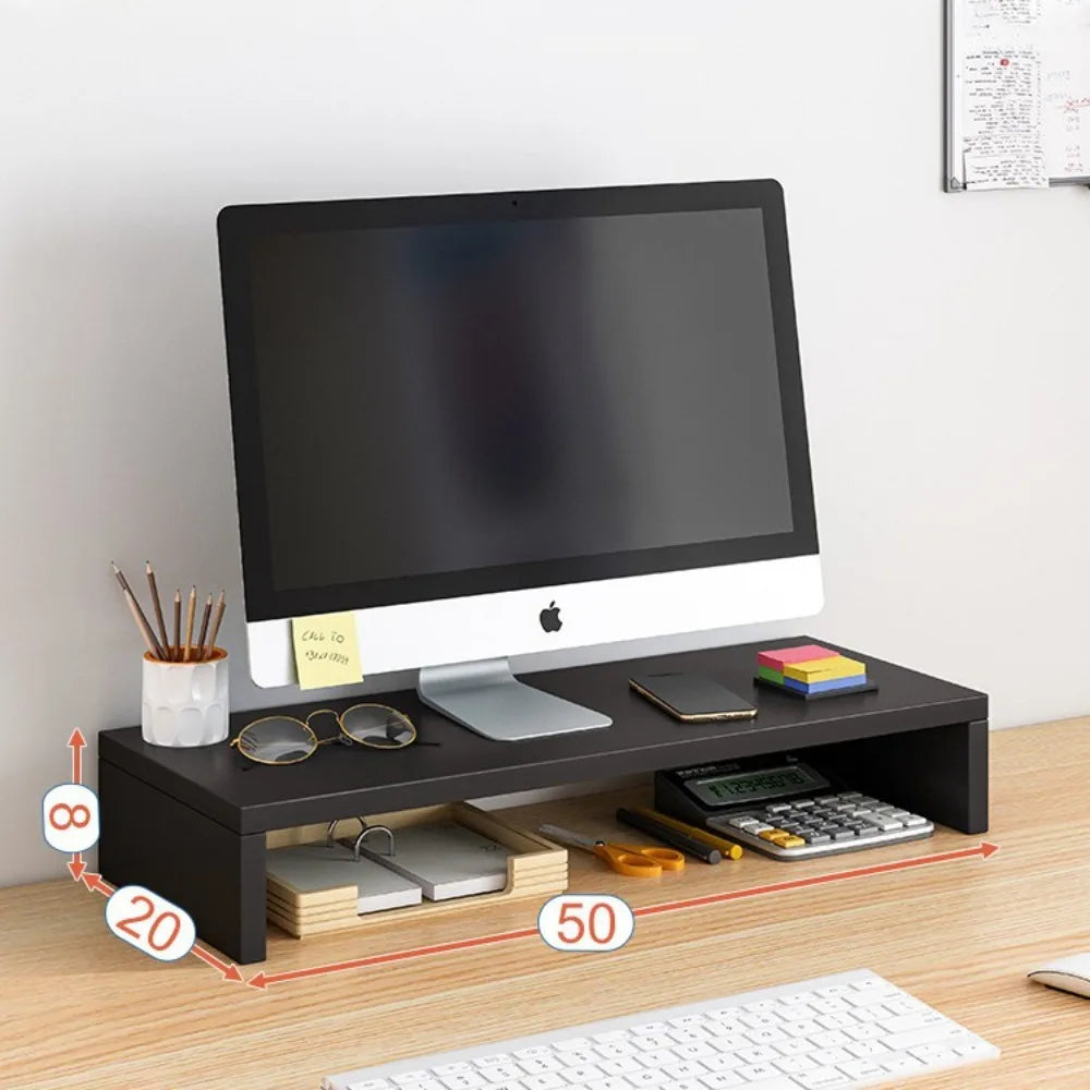 Soporte elevador para computadora de escritorio, estante de almacenamiento para escritorio de oficina, soporte elevador para monitor de escritorio, soporte elevador de base