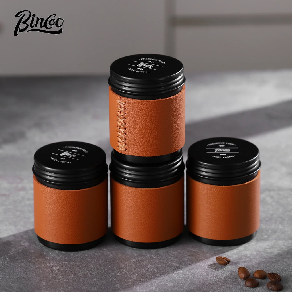 Bincoo Mini Botes de Café 2-unidades 80ML, Botellas de Almacenamiento Portátiles, Contenedores de Polvo de Café para Exteriores, Conservadores de Frescura Herméticos