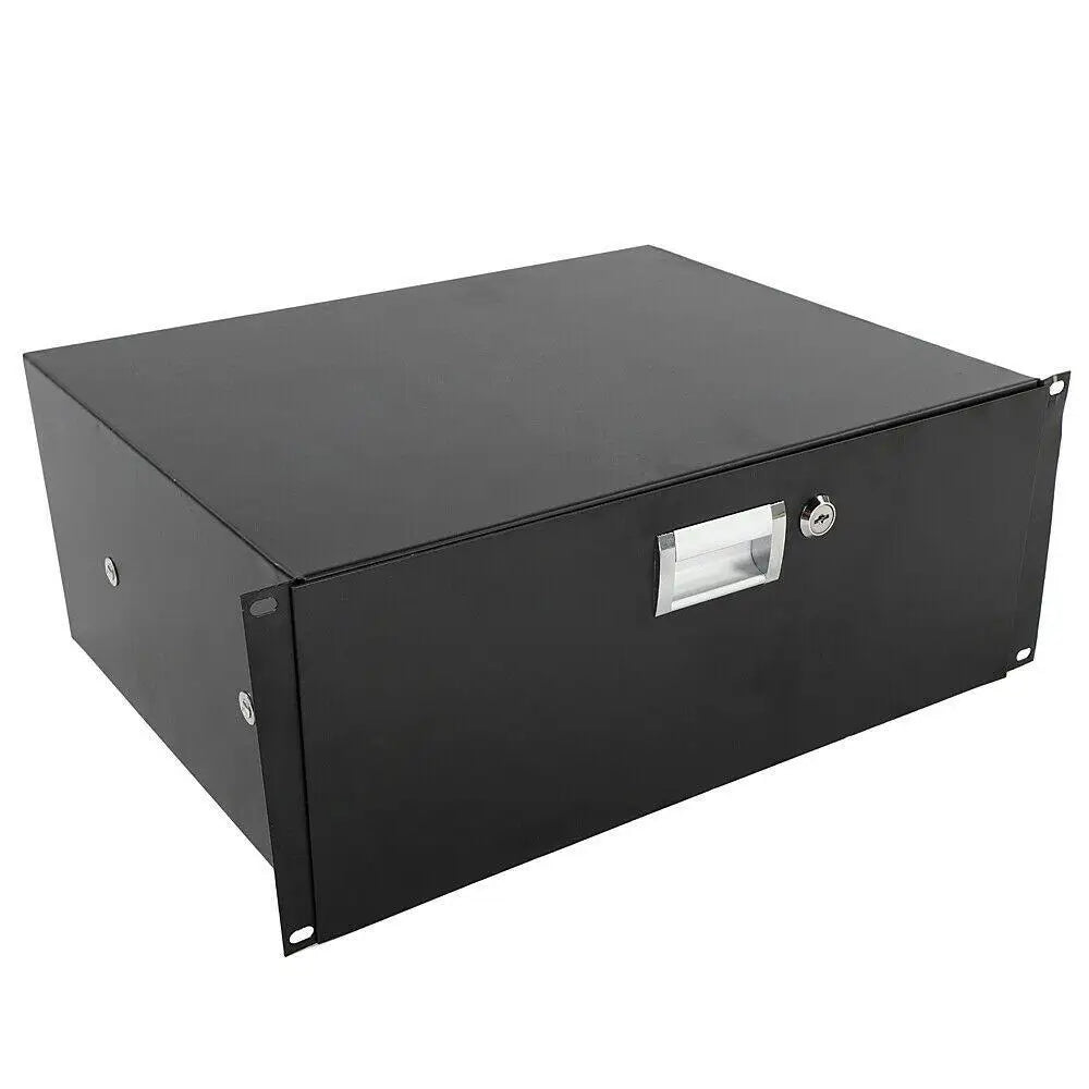 Estuche rack profesional de 4U, placa de acero de 19", cajón para DJ, gabinete para equipos con llave