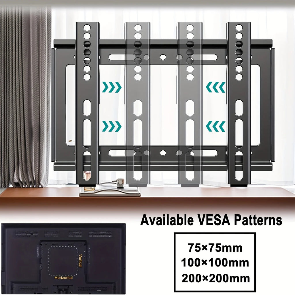 Soporte de pared para TV de 14 a 42 pulgadas, soporte universal para TV, soporte para monitor, soporte de pared plano ajustable de bajo perfil para monitor LCD LED