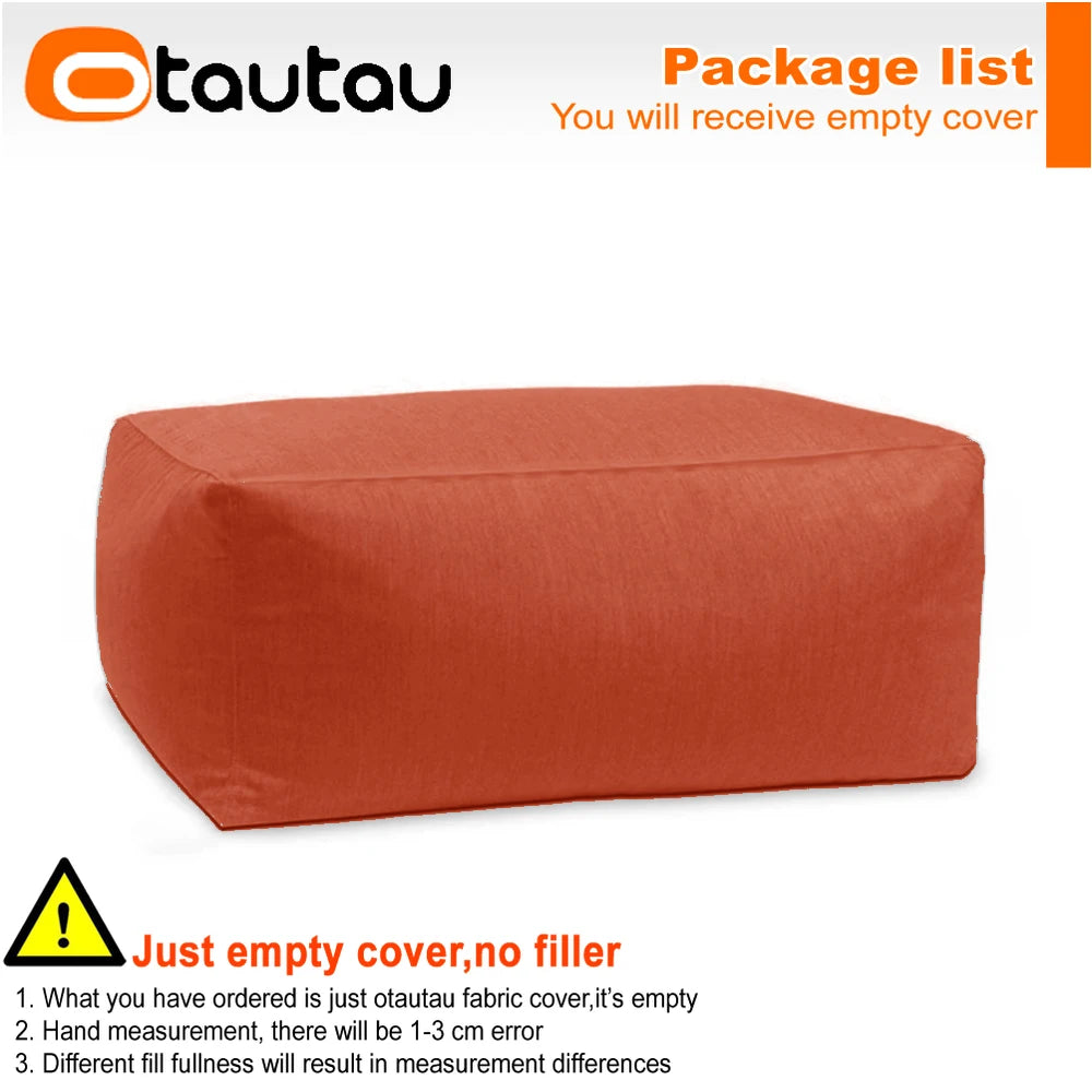 OTAUTAU Funda para puf de exterior Oxford para piscina, flotador, tumbona, club de playa, puf SF505 [¡Sin relleno! ¡Necesitas rellenarlo tú mismo!]