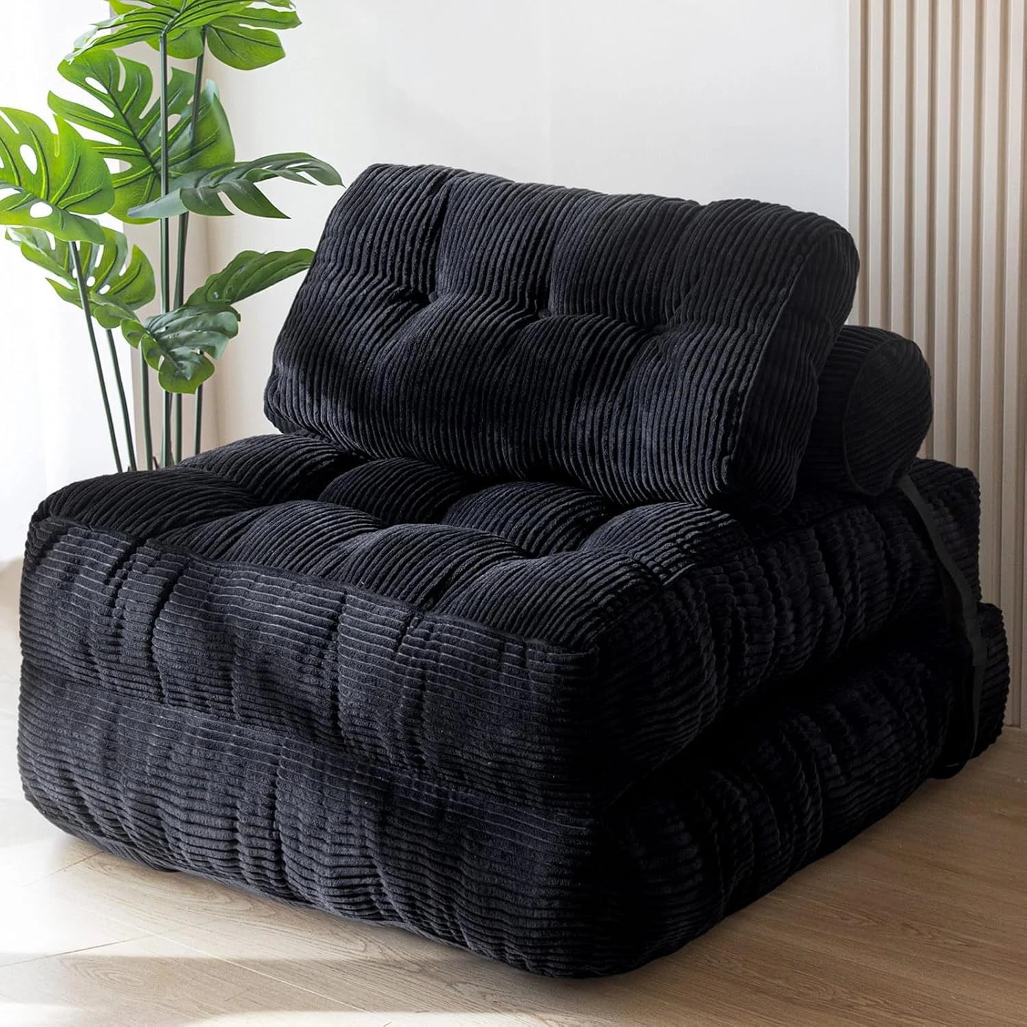 Sofá Modular Esquinero Plegable de Tela Sencillo con Compresión al Vacío, Sofá Cama Nórdico Multifuncional para Salón o Dormitorio Decoración