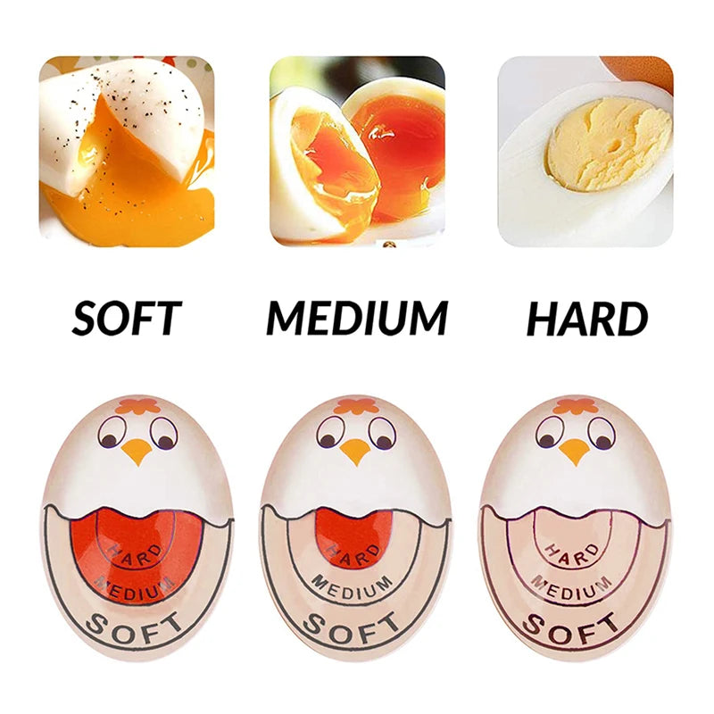 Temporizador de huevos duros para cocina, temporizador de cambio de color perfecto para huevos, temporizador para hervir huevos blandos y duros